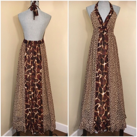 Moda International Dresses & Skirts - Animal Print Maxi Dress